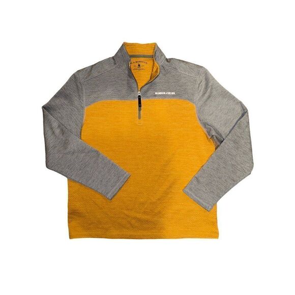 GH BASS 1/4 Zip Yellow & Gray Pullover Size Med - Picture 1 of 11